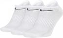 Nike Everyday Lightweight No-Show Socks (x3) White Unisex