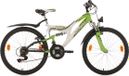 VTT Tout-Suspendu Enfant KS Cycling Zodiac 24'' Shimano Tourney 6V Blanc Vert
