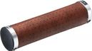 Grips Ritchey Classic Locking Cuir Synthétique Marron 130mm