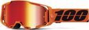 Armega CW2 Orange 100% Goggle - Red Mirror Lenses