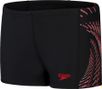 Speedo Plastisol Placement Swimsuit Black/Red 75 cm