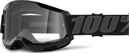 100% STRATA 2 mask | Black | Clear glasses