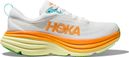 Hoka One One Bondi 8 White Orange Men's Running Shoes
