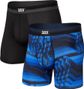 Pack de 2 Boxers Saxx Sport Mesh Cubic Stripe Bleu Noir