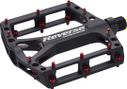 Reverse Black One Flat Pedals - Black Red