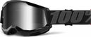 100% STRATA 2 mask | Black | Mirror Argents glasses