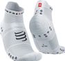 Paire de Chaussettes Compressport Pro Racing Socks v4.0 Run Low Blanc