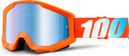 100% Goggle STRATA naranja Iridium Blue Lense