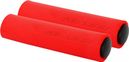 Pair of Massi Silicone Grips Matte Red
